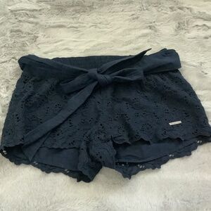 Navy lace shorts